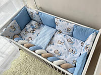 Комплект постільної білизни Baby Comfort Fluffy Жирафік блакитний 7 елементів