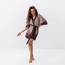 Жіночий халат Леопард матеріал плюшевий велюр Розмір ХL