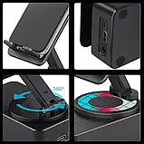 Тримач телефона з мікрофоном, колонкою K18 Bluetooth AND Складана підставка з бездротовою зарядкою K 18, фото 5