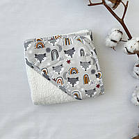 Полотенце-уголок детский Baby Comfort Лисички и радуги (молочная махра) 75*75 см js