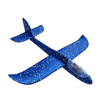 Мітальний планер "Літак-бумеранг" 22-1 зі світлом 22,5см (Синій) js