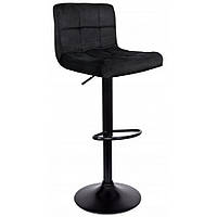 Барный стул BONRO B-0106 велюр регулируемый стульчик кресло для кухни, барной стойки Б5822чор-18