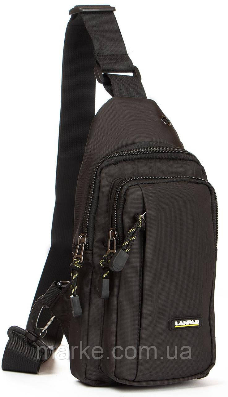Тканинна чоловіча сумка Lanpad, чорний (mrk)