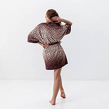 Жіночий халат Леопард матеріал плюшевий велюр Розмір М