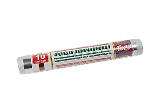 Фольга алюмінієва  для запікання Toppack 29см/10м Преміум 14 мкм міцна