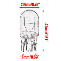 2 шт. T20 7443 7440 сигнальная лампа W21/5 Вт прозрачное стекло DRL дневные ходовые огни сигнал стоп-сигнала