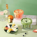 Форми для морозива Anex на 8 штук, Морожениця для саморобного ескімо, з відсіком для води — підставкою, фото 3