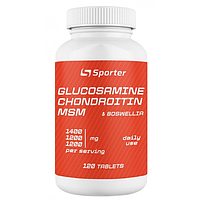 Sporter Glucosamine Chondritin MSM + Boswellia 120tabs