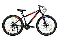 Велосипед Спортивный для подростка рост 145-163 см 26 дюймов Corso Skywalker Черный с красным