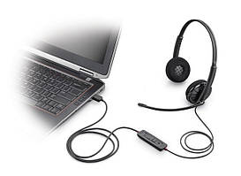 Гарнітура дротова Plantronics C320-М USB (85619-101) з шумозаглушенням чорні б/в