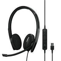 Наушники с микрофоном проводные USB Sennheiser EPOS SC 160 USB (508315) с шумоподавлением черные б/у