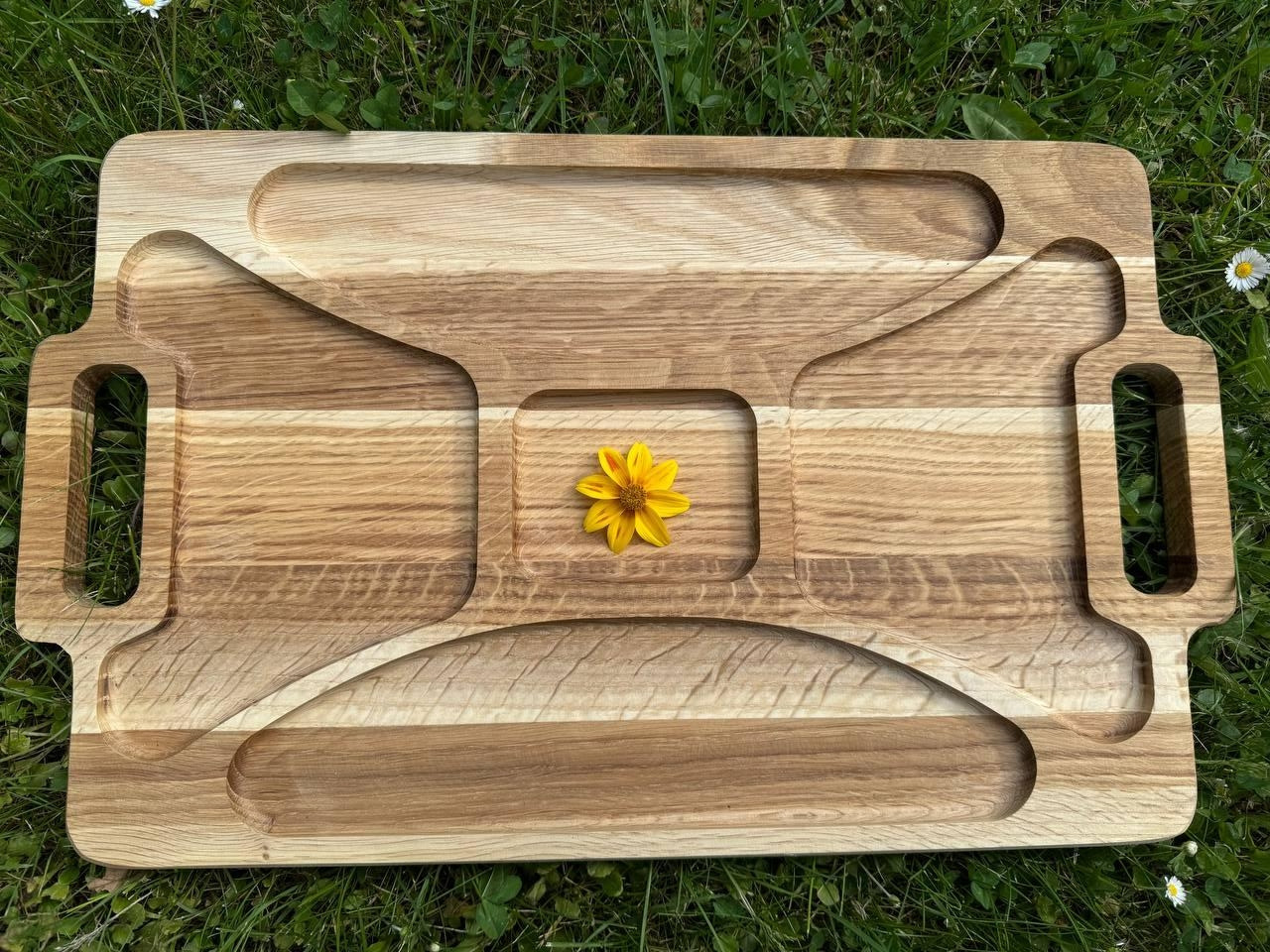 Дерев'яна менажниця, дошка для подачі, дошка обробна 30*50 см, фото 1
