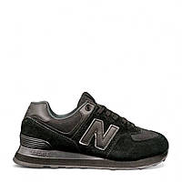 Мужские кроссовки New Balance 574 черные (натур замш) Im_1620