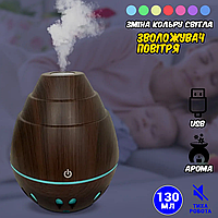 Увлажнитель воздуха аромадифузор с подсветкой Humidifier RGB 7 цветов света, ультразвуковой 130 мл