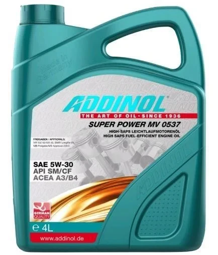 Масло ADDINOL Super Power MV 0537 5w30 4л