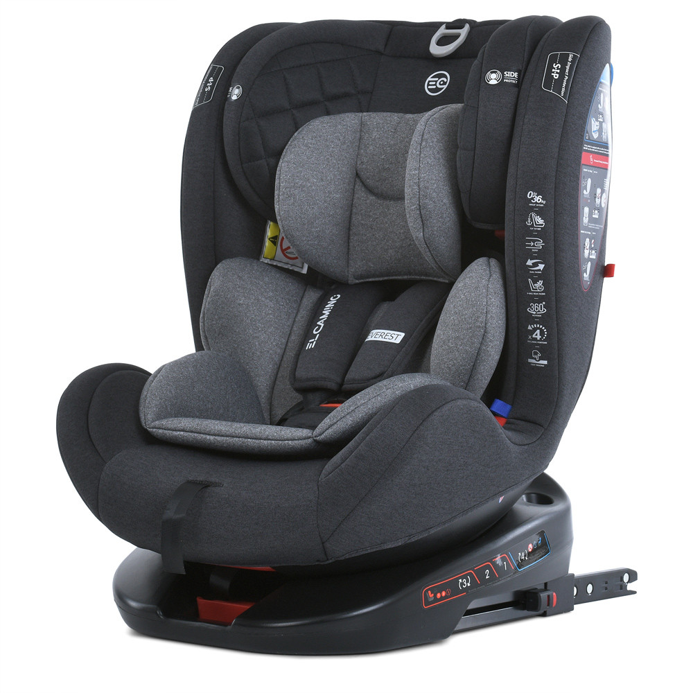 Автокрісло дитяче ME 1114 EVEREST Light Gray (1шт) 0,1,2,3(до36кг),5-ти точ.рем.безпеки, isofix, 360град,
