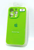 Чехол для телефона iPhone 12Pro Silicone Case original FULL Camera №31 lime green (4you)
