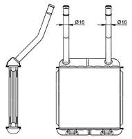 Радиатор печки OPEL ASTRA F 91-97 VECTRA A 88-95