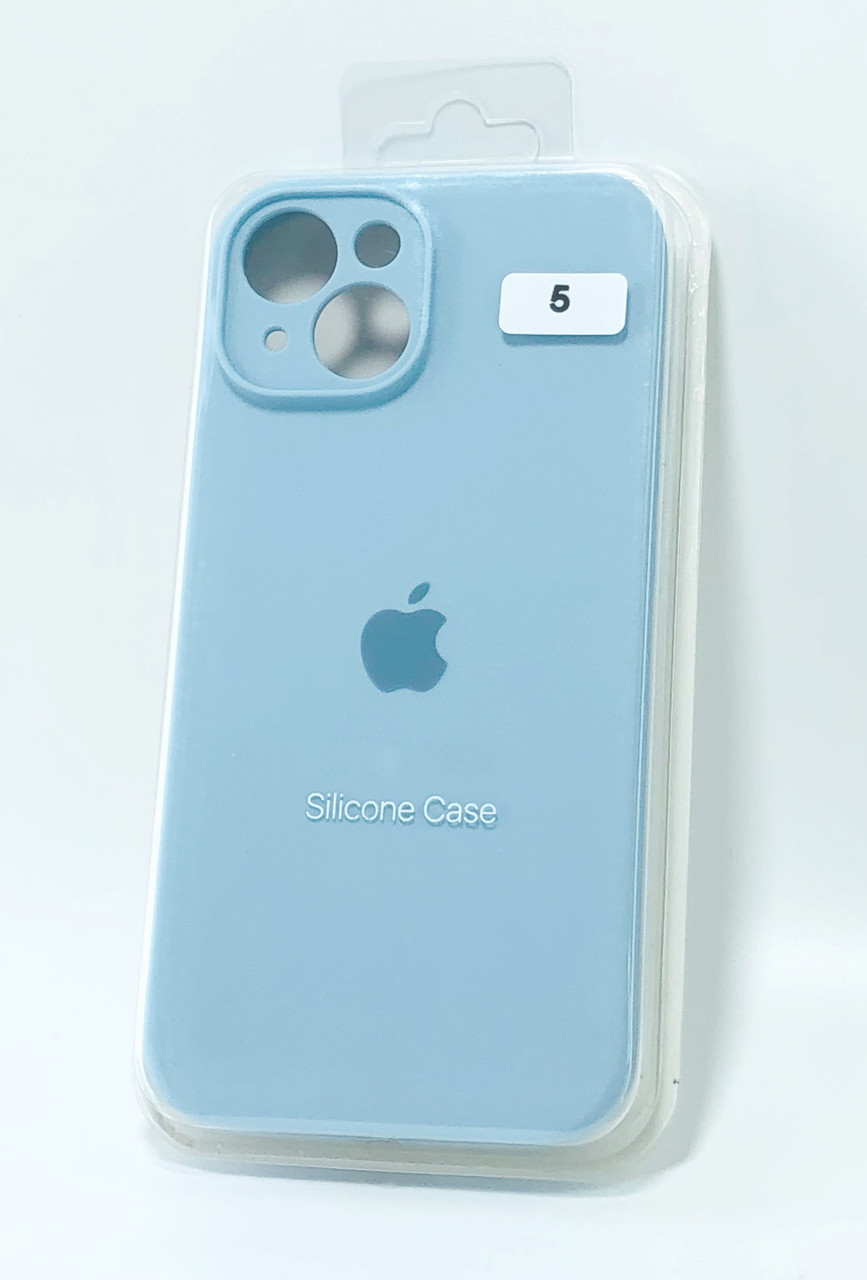Чохол для телефону iPhone 15Plus Silicone Case original FULL Camera №5 powder blue (4you)