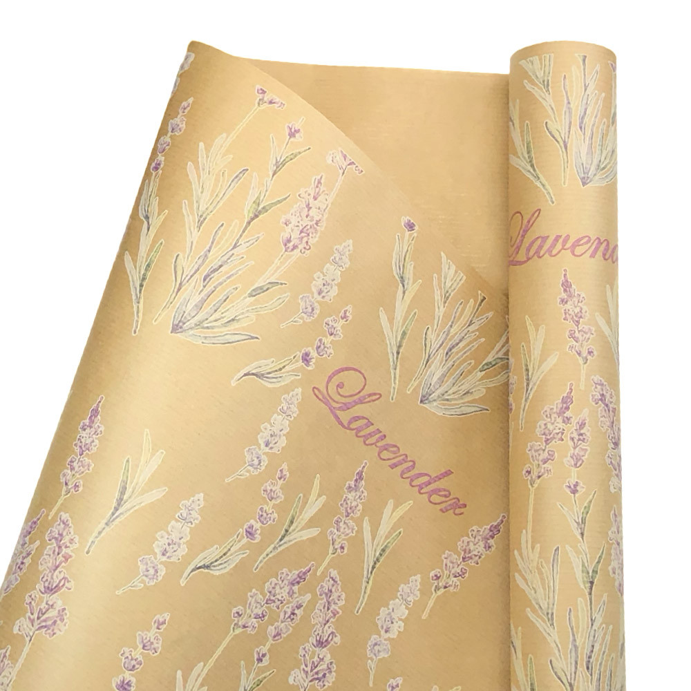 Подарунковий папір ретро (612) малюнок на крафті, фото 1