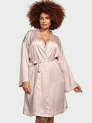 Шовковий Халат Victoria's Secret Victoria's Secret Satin Midi Robe, Рожевий (Пудровий) M/L