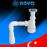 Сифон для біде з випуском 64 мм і гофротрубкой 40/50 мм NOVA 1055, фото 4