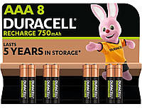 Аккумуляторні батарейки Duracell Rechargeable Ni-MH AAА 750 mAh BL 8шт (Оригінал)