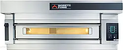 Moretti Forni Piec do pizzy 1-komorowy z okapem i bazą 10x35 cm | SerieS (mfs125m)