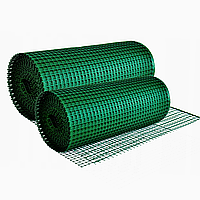 Сетка пластиковая темно-зеленая Квадрат 10 х10 мм УФ стабилизированная 0.5м х 50 м (вольерная сетка)