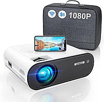 WiFi Bluetooth-проектор Full HD 1080P 75% Zoom 200-дюймовий екран сумісний зі смартфоном