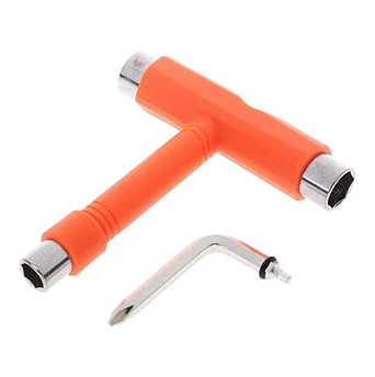 Універсальний ключ для скейта 5-в-1 Orange