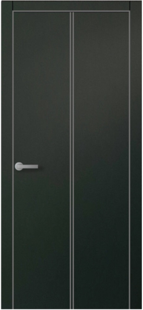 Двері міжкімнатні Wakewood Forte 19 Антрацит з молдингом