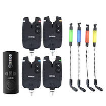 Комплект сигналізаторів клювання Hirisi SQ-4 (4 шт.) з пейджером і свингерами, фото 3