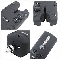 Комплект сигналізаторів клювання Hirisi SQ-4 (4 шт.) з пейджером і свингерами, фото 4