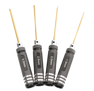 Набір шестигранних викруток Hex Key 1.5 мм, 2.0 мм, 2.5 мм, 3.0 мм із титановим покриттям