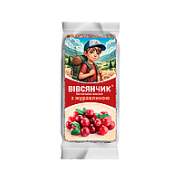 Батончик овсяный с клюквой Вівсянчик ТМ - овсянка, клюква, кокосовое масло, глюкозно-фруктозный сироп