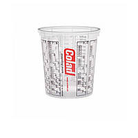 Colad Мірна склянка 0,9л / 50шт. упаковка / Прозорі одноразові, зі шкалою для вимірювання пропорцій фарби