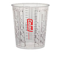 Colad Мірна склянка 2.3л / 50шт. упаковка / Прозорі одноразові, зі шкалою для вимірювання пропорцій фарби