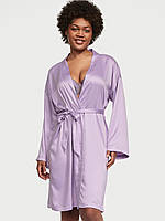 Шелковый Халат Victoria's Secret Satin Midi Robe, Сиреневый