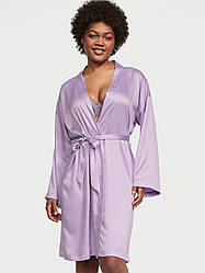 Шовковий Халат Victoria's Secret Victoria's Secret Satin Midi Robe, Бузковий