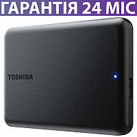 Зовнішній жорсткий диск 1 Тб Toshiba Canvio Basics USB 3.2, чорний, портативний переносний накопичувач HDD