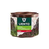 Садова огорожа Verto стрічка газонна, бордюрна, хвиляста, 10 смх9м, коричнева (15G513)