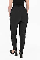 Штани жіночі яскраві літні у великих розмірах Штани стрейч Dasire бавовна Чорний колір L-XL, фото 4