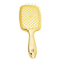 Гребінець для волосся "Super Brush", золотий із жовтим