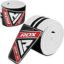 Бинти на коліна RDX K1 GYM Knee Wraps White/Black Plus, фото 3