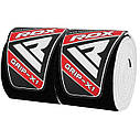 Бинти на коліна RDX K1 GYM Knee Wraps White/Black Plus, фото 5