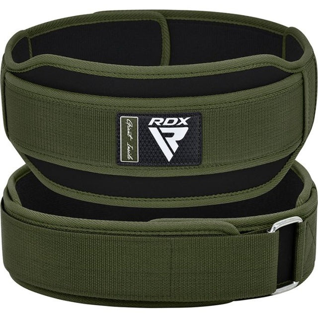 Пояс для важкої атлетики RDX RX5 Double Belt неопреновий Army Green M, фото 1