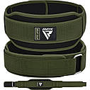 Пояс для важкої атлетики RDX RX5 Double Belt неопреновий Army Green M, фото 2