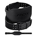 Пояс для важкої атлетики RDX 6 шкіряний Full Black L, фото 3