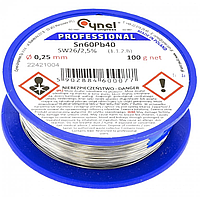 Припой Cynel Professional LC60-0.25/0.1 (Sn60Pb40-SW26)